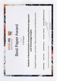 Best paper awart at RAGE-KG 2025
